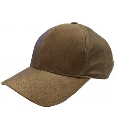 Baseball Caps Distressed Leather Baseball Cap - Distressed Brown - CY12F5EZ94T $18.86