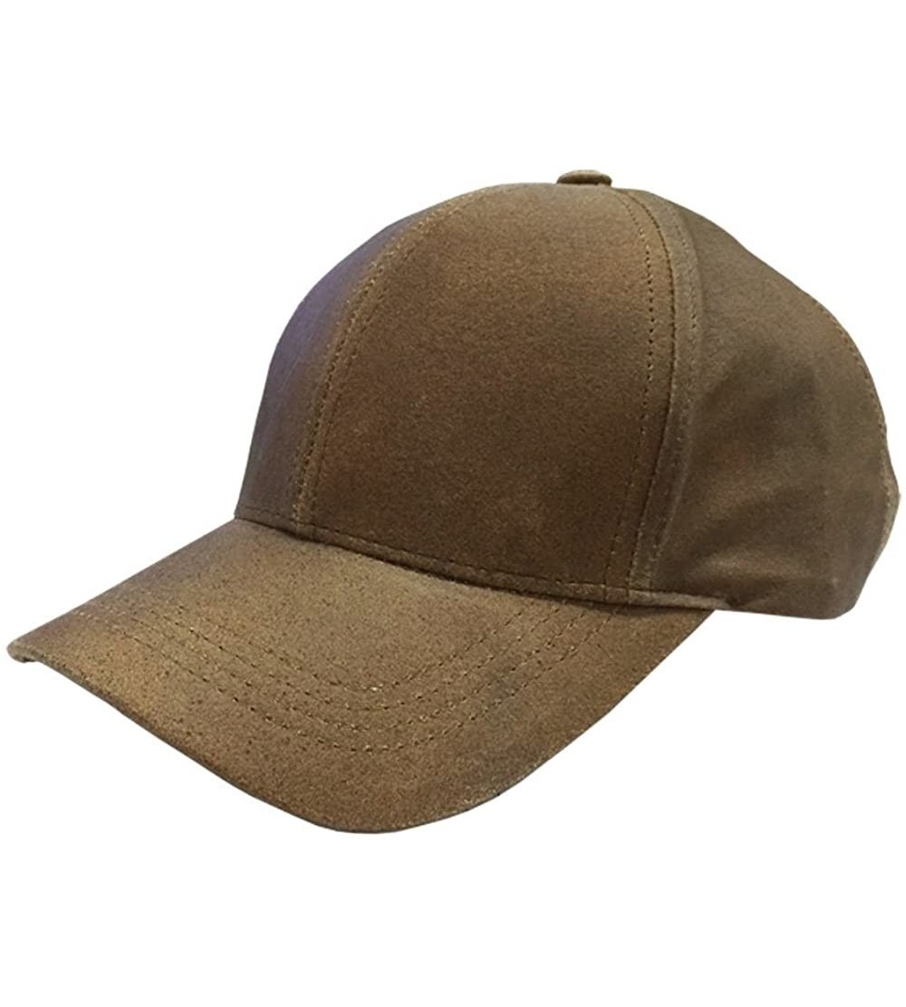 Baseball Caps Distressed Leather Baseball Cap - Distressed Brown - CY12F5EZ94T $18.86