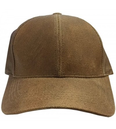 Baseball Caps Distressed Leather Baseball Cap - Distressed Brown - CY12F5EZ94T $18.86