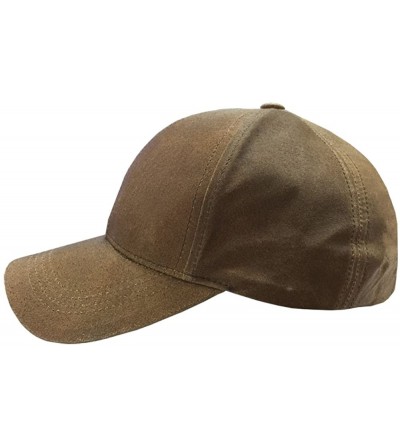 Baseball Caps Distressed Leather Baseball Cap - Distressed Brown - CY12F5EZ94T $18.86