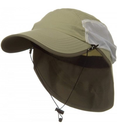 Sun Hats UV 50+ Talson Short Flap Cap - Khaki - Khaki - C31190QL1KZ $56.05