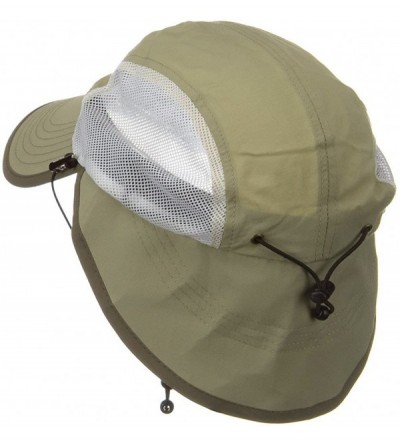 Sun Hats UV 50+ Talson Short Flap Cap - Khaki - Khaki - C31190QL1KZ $32.88