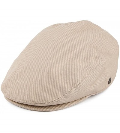 Newsboy Caps Lightweight Classic Cotton Ivy/Newsboy/Paperboy/Flat Cap Hat with Fixed Sizing and Satin Lining - Beige - CF1147...