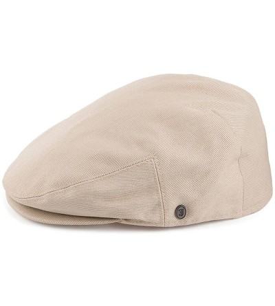 Newsboy Caps Lightweight Classic Cotton Ivy/Newsboy/Paperboy/Flat Cap Hat with Fixed Sizing and Satin Lining - Beige - CF1147...