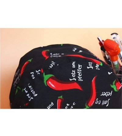 Baseball Caps Fashion Chefs Hat Cap Kitchen Catering Skull Cap Ribbon Cap Turban (Black) - As Shown - CT12DJ3016T $8.45