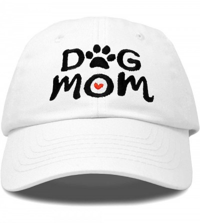 Baseball Caps Dog Mom Baseball Cap Women's Hats Dad Hat - White - C318KWEMKNH $11.55