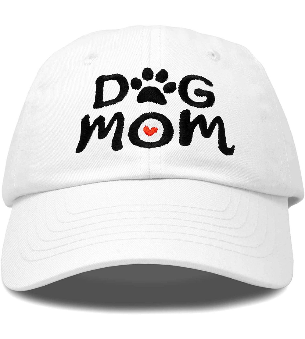 Baseball Caps Dog Mom Baseball Cap Women's Hats Dad Hat - White - C318KWEMKNH $11.55