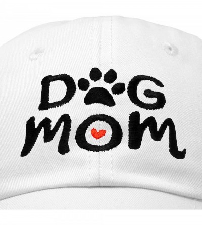 Baseball Caps Dog Mom Baseball Cap Women's Hats Dad Hat - White - C318KWEMKNH $11.55