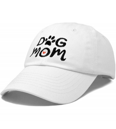 Baseball Caps Dog Mom Baseball Cap Women's Hats Dad Hat - White - C318KWEMKNH $11.55