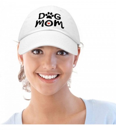 Baseball Caps Dog Mom Baseball Cap Women's Hats Dad Hat - White - C318KWEMKNH $11.55