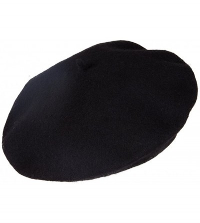 Baseball Caps 100% Wool Beret Navy - CF1259QQ0HX $10.34