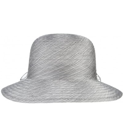 Fedoras Womens Summer Organza Hat Flower Sun Hat Derby Tea Party - Light Grey - CN184WL5O74 $9.08