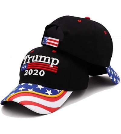 Skullies & Beanies Donald Trump Hat- 2020 Keep America Great- Make America Great Again- Adjustable Baseball Hat - Black2 - CV...