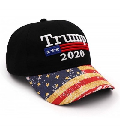 Skullies & Beanies Donald Trump Hat- 2020 Keep America Great- Make America Great Again- Adjustable Baseball Hat - Black2 - CV...