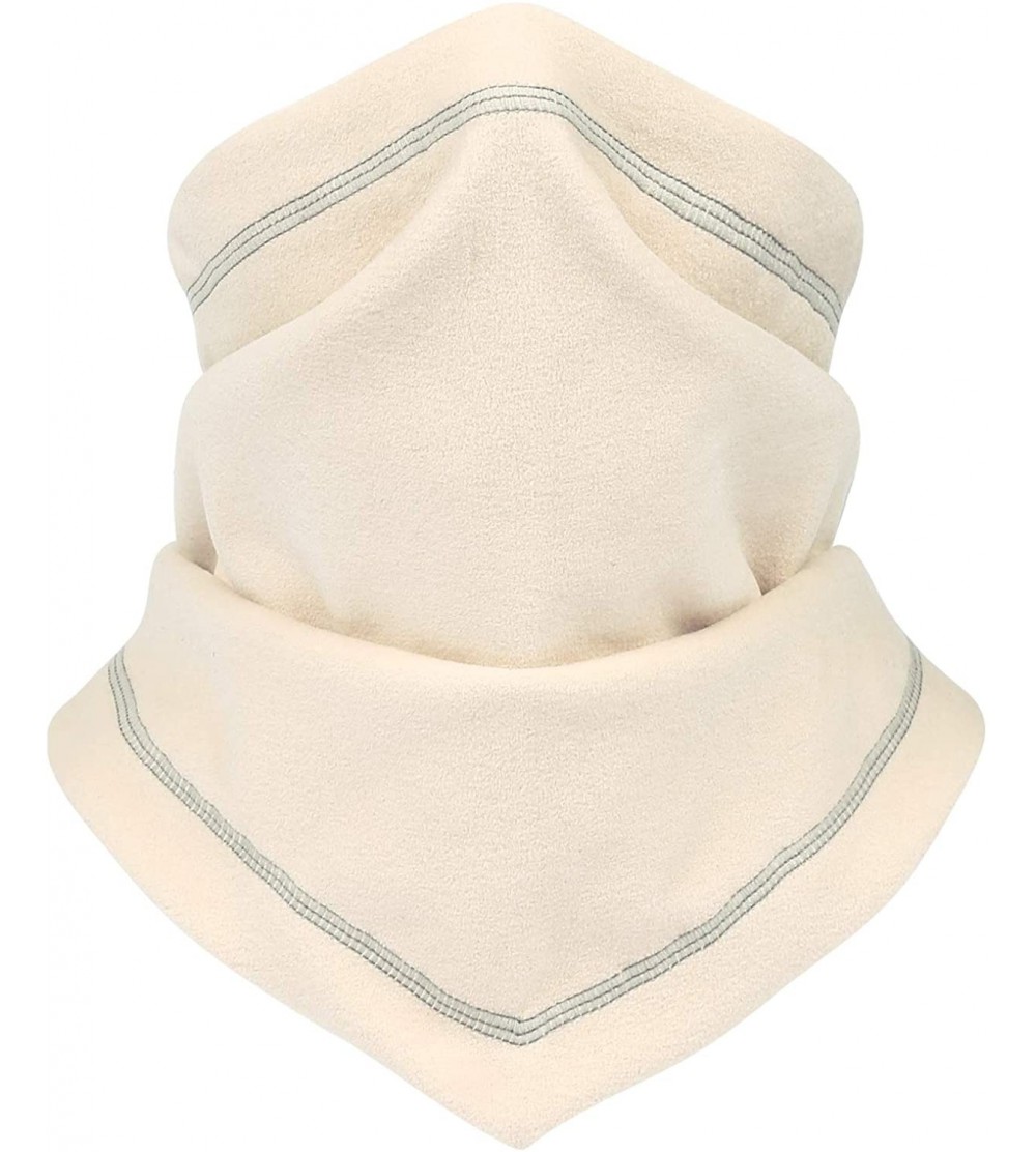 Balaclavas Thermal Warmer Gaiter Winter Motorcycle - Beige-1 - CZ18ZCYI7WU $9.96