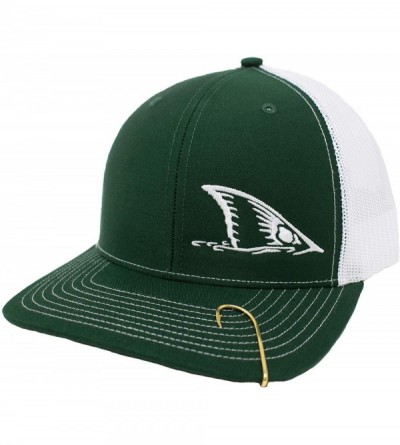 Baseball Caps Redfish Tail Embroidered Cap Design Red Drum Fishing - Dark Green/Black - CP18RCIYIX2 $27.62