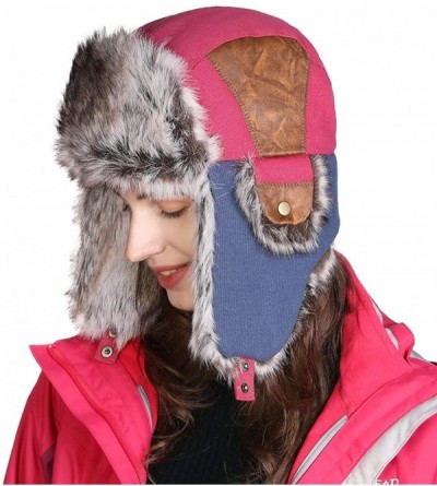 Bomber Hats Unisex Winter Trapper Hat Faux Fur Windproof Ushanka Russian Hunting Hat Outdoor Ski with Ear Flap - CJ18ASE44CD ...