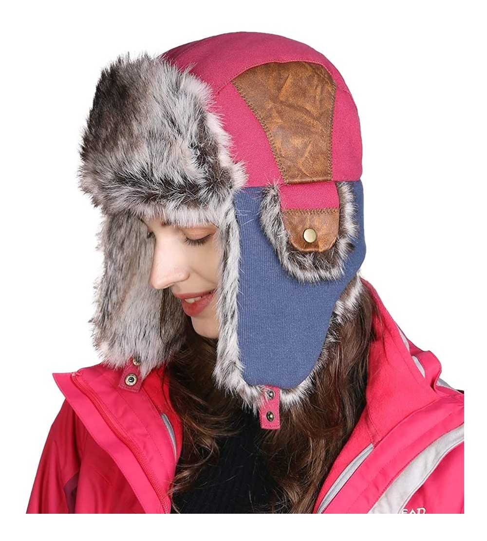 Bomber Hats Unisex Winter Trapper Hat Faux Fur Windproof Ushanka Russian Hunting Hat Outdoor Ski with Ear Flap - CJ18ASE44CD ...