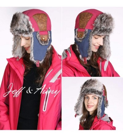 Bomber Hats Unisex Winter Trapper Hat Faux Fur Windproof Ushanka Russian Hunting Hat Outdoor Ski with Ear Flap - CJ18ASE44CD ...