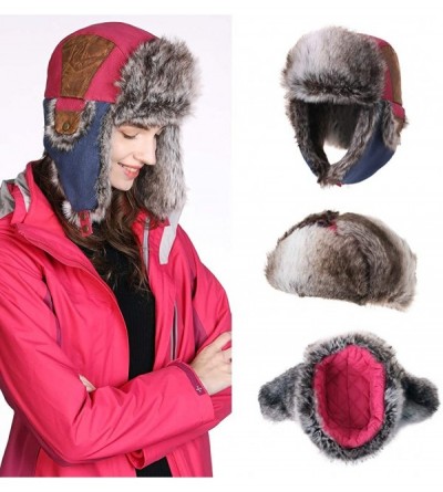 Bomber Hats Unisex Winter Trapper Hat Faux Fur Windproof Ushanka Russian Hunting Hat Outdoor Ski with Ear Flap - CJ18ASE44CD ...
