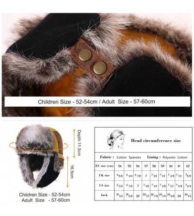 Bomber Hats Unisex Winter Trapper Hat Faux Fur Windproof Ushanka Russian Hunting Hat Outdoor Ski with Ear Flap - CJ18ASE44CD ...