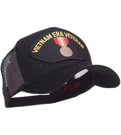 Baseball Caps Vietnam ERA Veteran Patched Mesh Cap - Black - CQ124YMKTJ3 $10.97