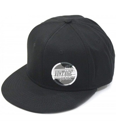 Baseball Caps Premium Plain Cotton Twill Adjustable Flat Bill Snapback Hats Baseball Caps - Black - C512BIXI4TD $10.25