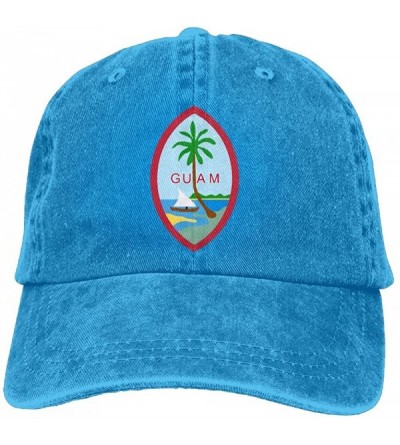 Baseball Caps Adults Guam US Flag Adjustable Casual Cool Baseball Cap Retro Cowboy Hat Cotton Dyed Caps - Royalblue - CS18DKG...