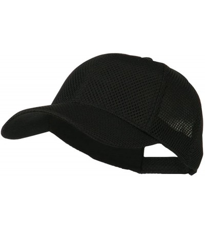 Baseball Caps Air Mesh Polyester Cap - Black - CL11LUGVLQR $23.04