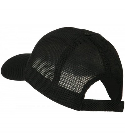 Baseball Caps Air Mesh Polyester Cap - Black - CL11LUGVLQR $14.64