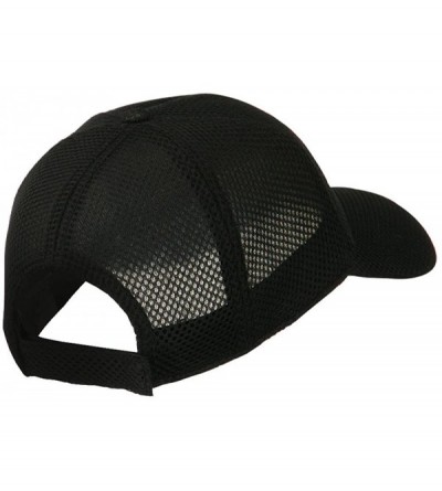 Baseball Caps Air Mesh Polyester Cap - Black - CL11LUGVLQR $14.64