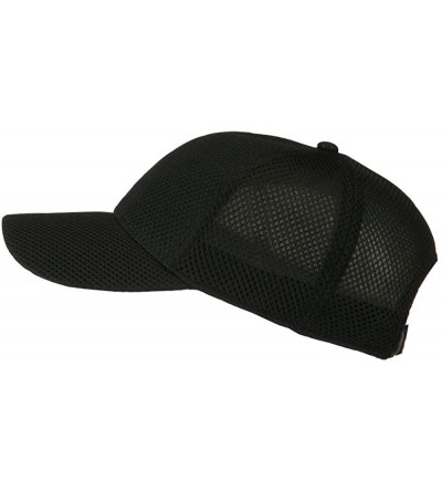 Baseball Caps Air Mesh Polyester Cap - Black - CL11LUGVLQR $14.64