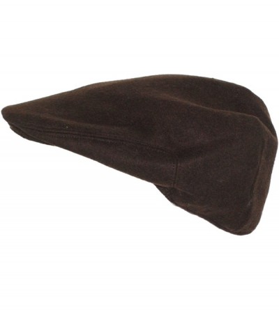 Newsboy Caps Street Easy Felt Newsboy Driving Cap with Plush Lining - Brown - CP125EYW8XZ $17.70