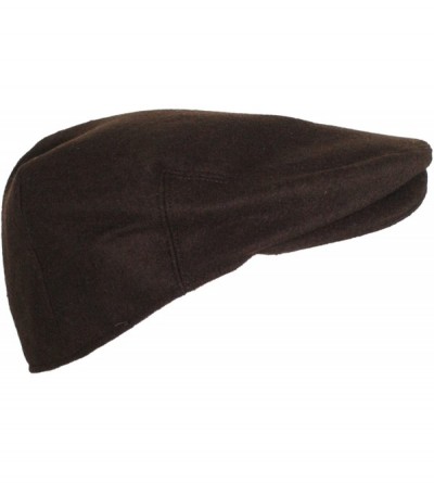 Newsboy Caps Street Easy Felt Newsboy Driving Cap with Plush Lining - Brown - CP125EYW8XZ $17.70