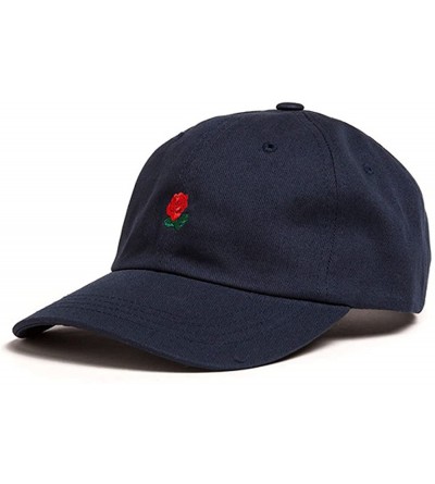 Baseball Caps Unisex Men Women Rose Embroidered Baseball Caps Golf Snapback Hip-hop Hat Adjustable - Navy Blue - CK184QYKD56 ...