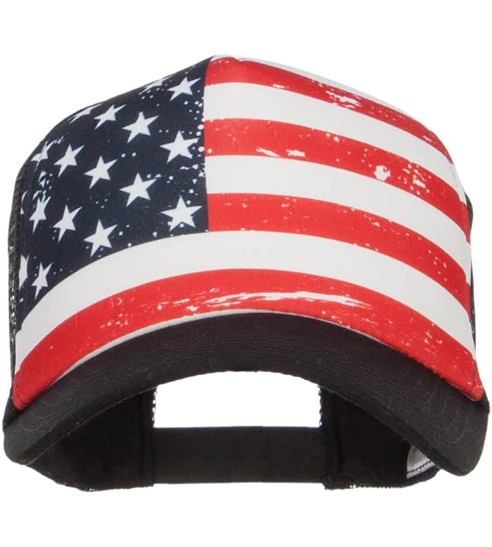 Baseball Caps USA Flag Foam Trucker Cap - Black - CX12O43NXG8 $9.38