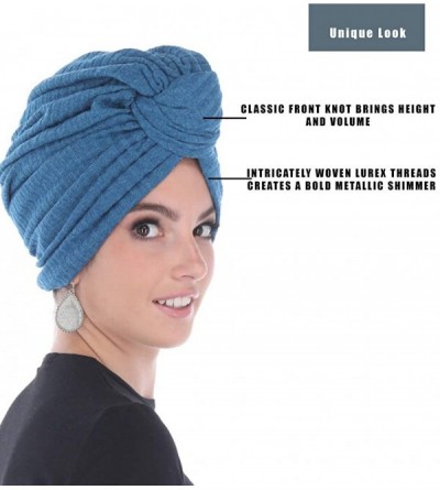 Headbands Turban Headwraps for Women with African Knot & Woven Lurex Thread for Extra Glimmer and Comfort for Cancer - CF193T...