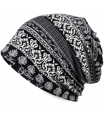 Skullies & Beanies Skullies Beanies Thin Bonnet Cap Autumn Casual Beanies Hat - 2 Pack Black & Pink - C818RY3TWO7 $11.43