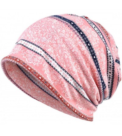 Skullies & Beanies Skullies Beanies Thin Bonnet Cap Autumn Casual Beanies Hat - 2 Pack Black & Pink - C818RY3TWO7 $11.43