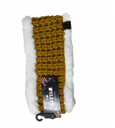 Skullies & Beanies Winter Beanie Headwrap Hat Cap Fashion Stretch Knit Fuzzy Polar Fleece Lined Ear Warmer Headband - Mustard...
