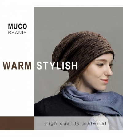 Skullies & Beanies muco Womens Beanie Knitted Beanies - Coffe - CZ189NMIRO7 $10.15