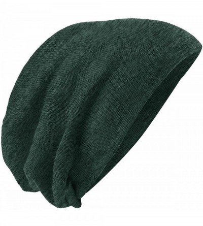 Skullies & Beanies Slouch Beanie - Forest Green Heather - C7180AKOR3K $11.32