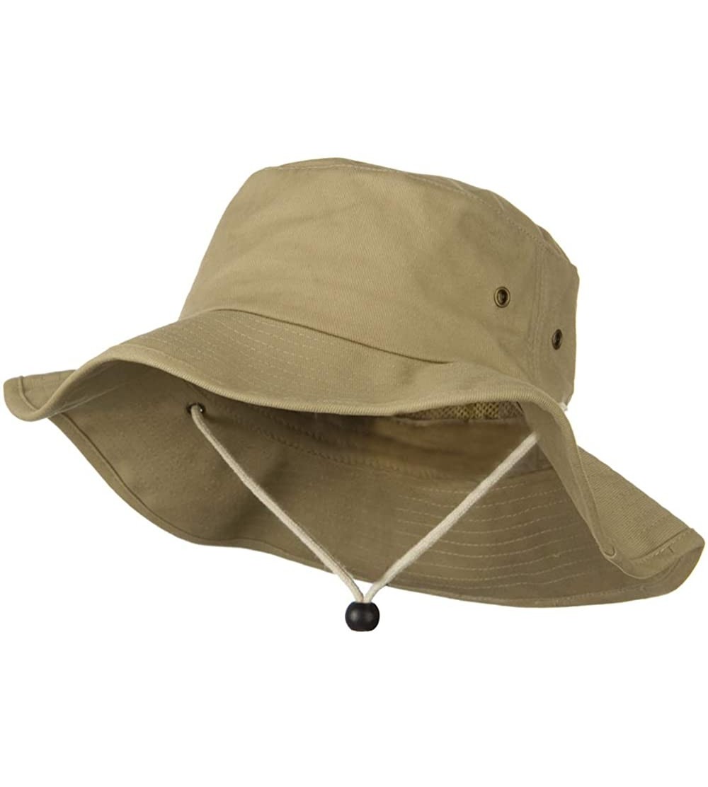 Sun Hats Big Size Cotton Australian Hat - Khaki - CC110J6BAY1 $28.25