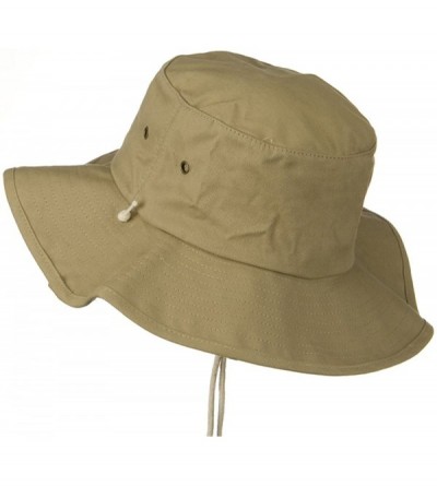 Sun Hats Big Size Cotton Australian Hat - Khaki - CC110J6BAY1 $28.25