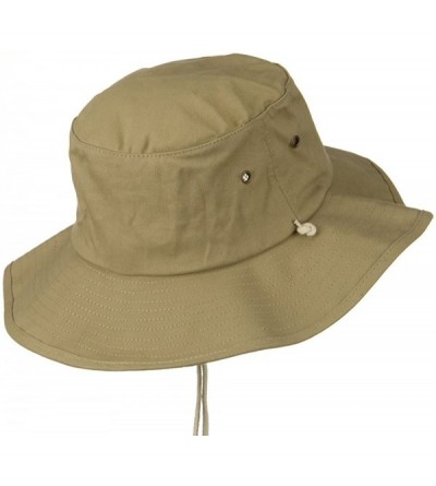 Sun Hats Big Size Cotton Australian Hat - Khaki - CC110J6BAY1 $28.25