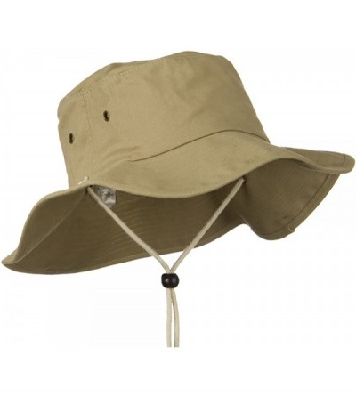 Sun Hats Big Size Cotton Australian Hat - Khaki - CC110J6BAY1 $28.25