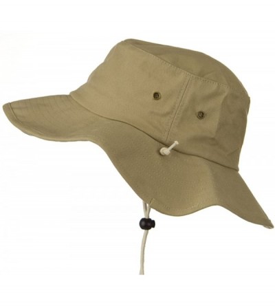 Sun Hats Big Size Cotton Australian Hat - Khaki - CC110J6BAY1 $28.25