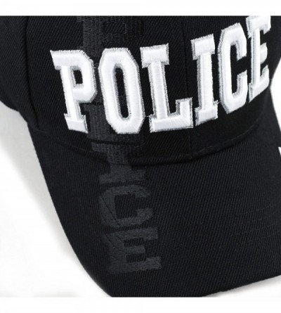 Baseball Caps Law Enforcement 3D Embroidered Baseball One Size Cap - 01. Police-black - CJ18ELSYCHE $10.09