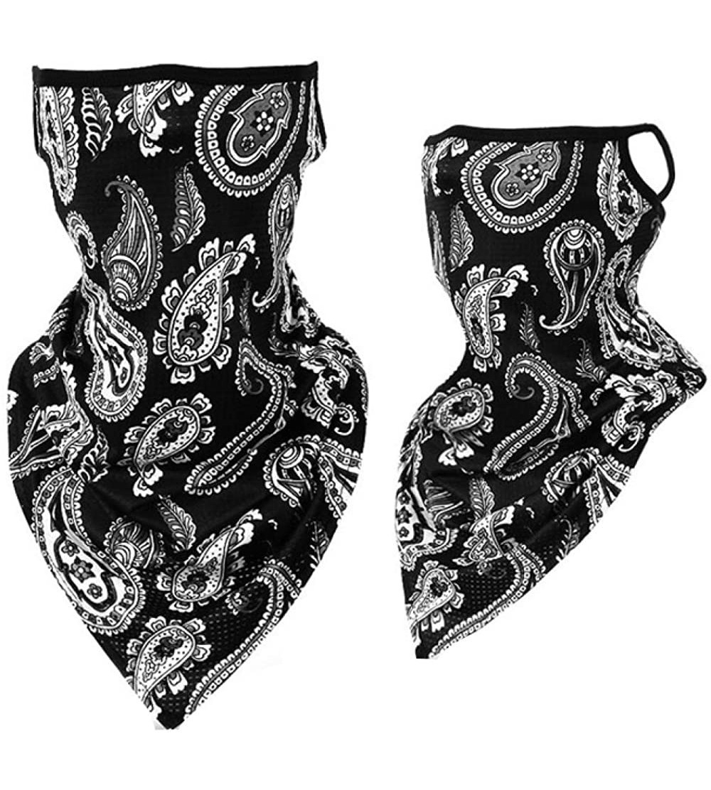 Balaclavas Face Bandana Ear Loops Face Rave Balaclava Scarf Neck Gaiters for Dust Wind Motorcycle Mask Men and Women - CD198O...