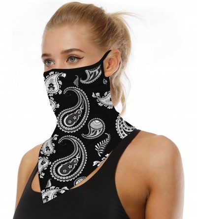 Balaclavas Face Bandana Ear Loops Face Rave Balaclava Scarf Neck Gaiters for Dust Wind Motorcycle Mask Men and Women - CD198O...